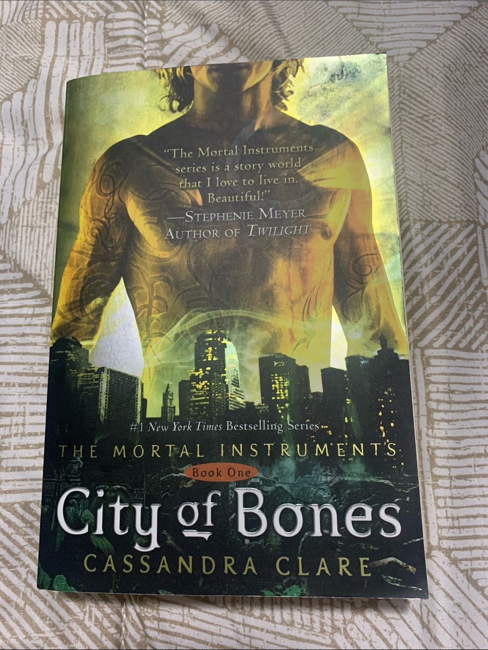 City of Bones by Cassandra Clare - Yellow/Green Cover Paperback